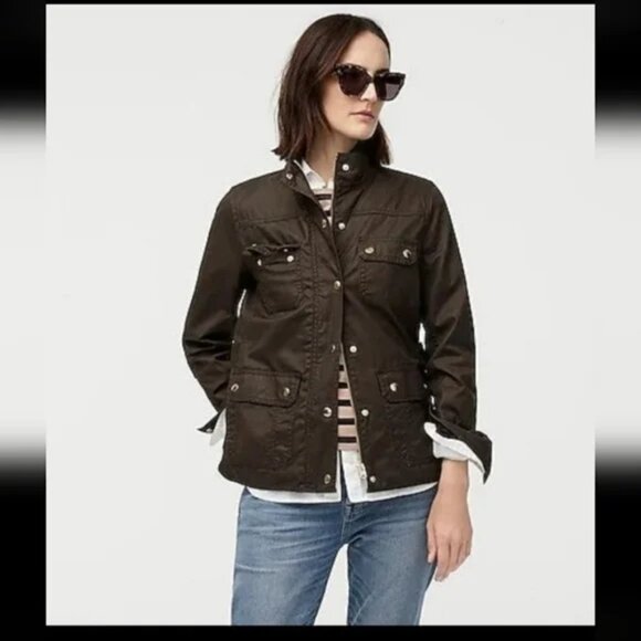J. Crew Downtown Field Utility Military Relaxed boyfriend fit Jacket Siz… - Picture 2 of 12